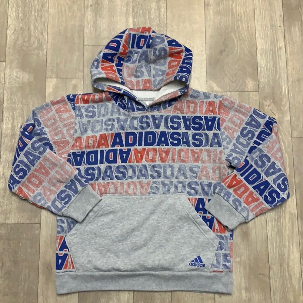 Kids Adidas All Over Pullover Hoodie‎